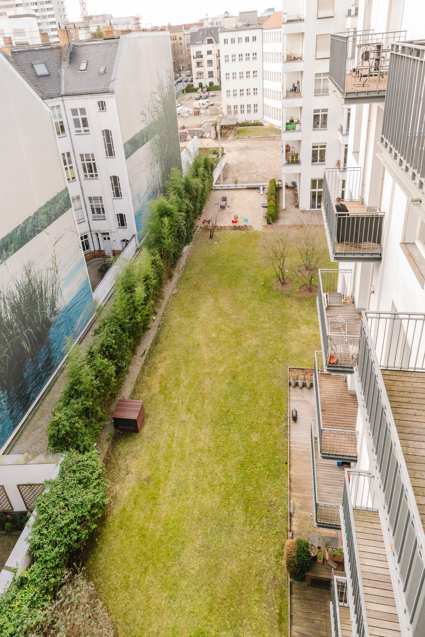 Courtyard garden view