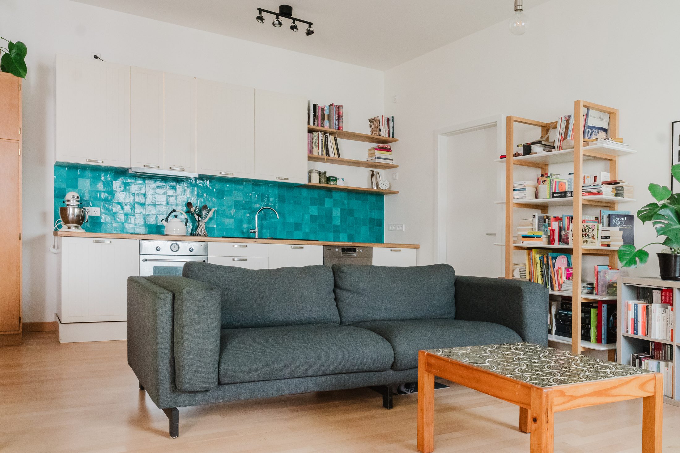Living room and kitchen